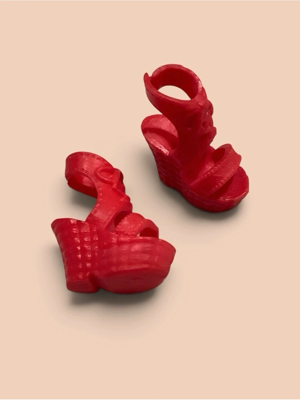 Mattel Barbie Red Doll Platform Wedge Sandals